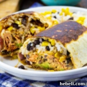 Grilled Salmon Burrito with Chipotle Cream