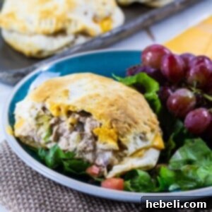 A finished Biscuit Tuna Melt