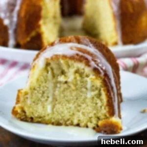 Delicious Eggnog Pound Cake ready for serving.