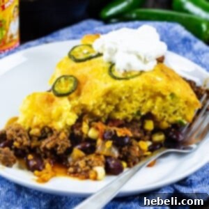 Jalapeno Chili Cornbread Casserole, a delightful one-pan meal perfect for dinner.