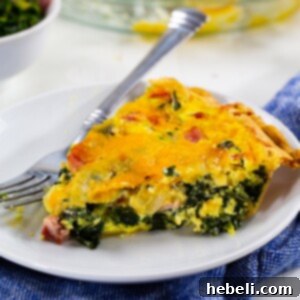 Southern Collard Greens Quiche with a crispy crust