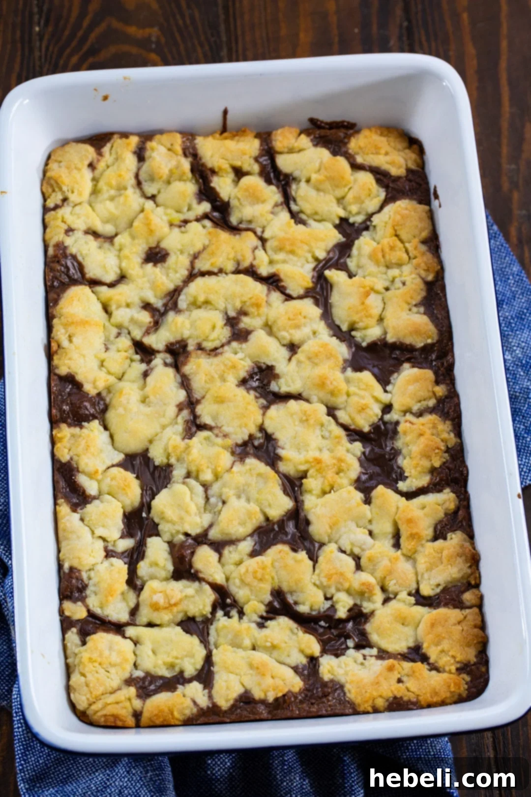 Cake Mix Bars cooling in a 9x13 inch baking dish.