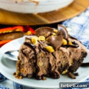 A vibrant Chocolate Peanut Butter Ice Cream Pie, cut into generous slices, waiting to be served.