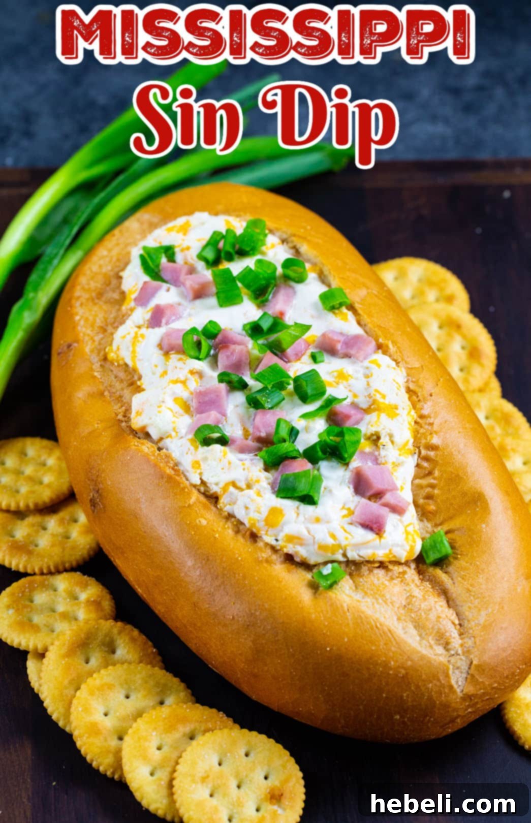 Irresistible Mississippi Sin Dip 4 Mississippi Sin Dip in hollowed out piece of bread.