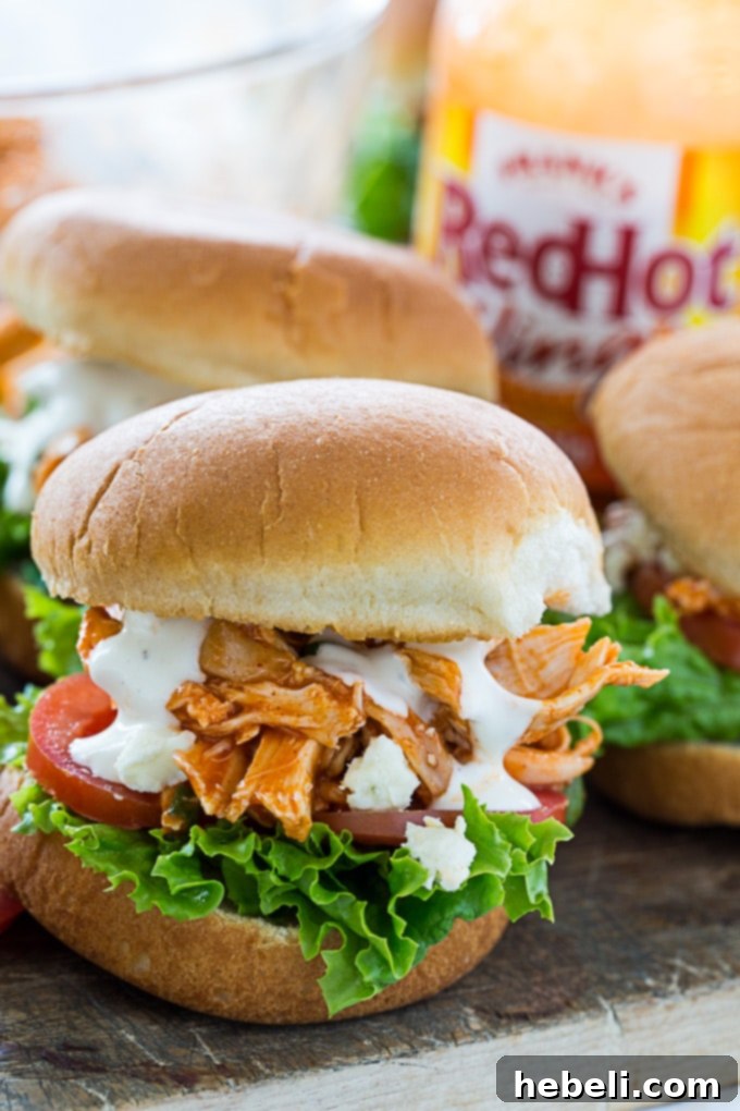 Mini Buffalo Chicken Sandwiches 5 Easy Buffalo Chicken Sliders, a perfect quick meal or party snack for any occasion.