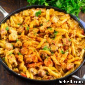 Bold & Creamy Cajun Chicken Pasta 6 Close-up of Cajun Chicken Pasta in a bowl.