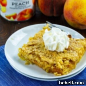 Easy Peach Bars, ready to serve.