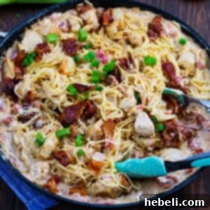 Creamy Angel Hair Pasta with Chicken and Bacon