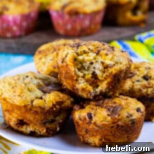 Finished Butterfinger Banana Muffins