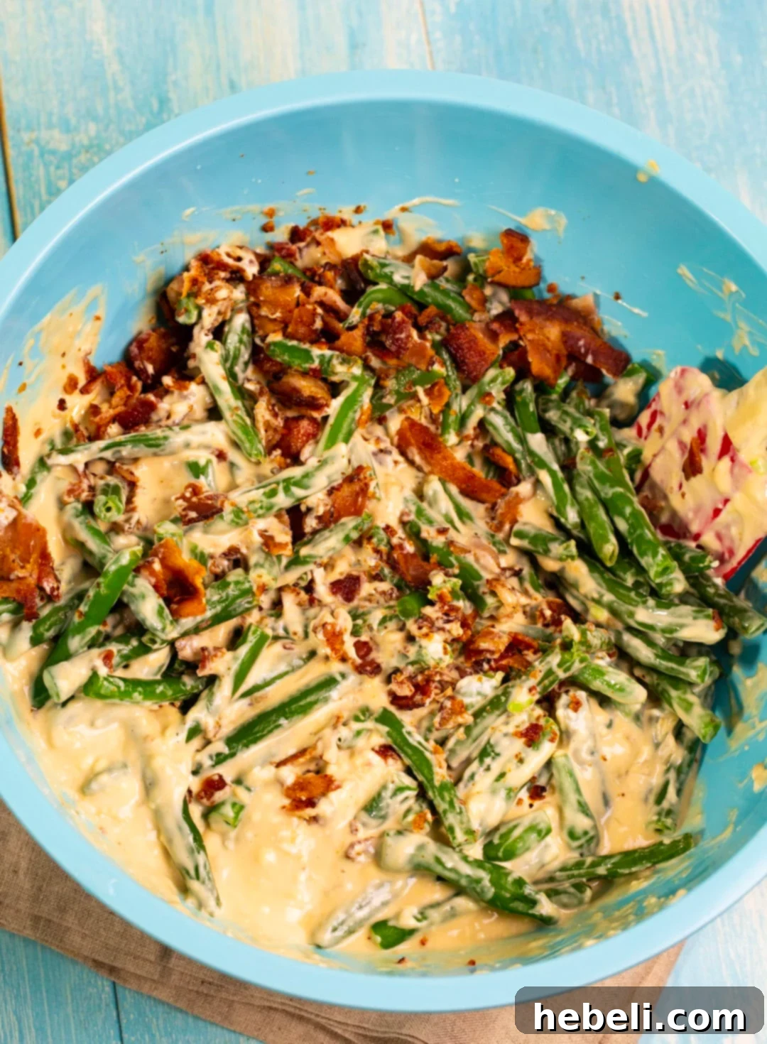 Ingredients mixed together in a bowl.