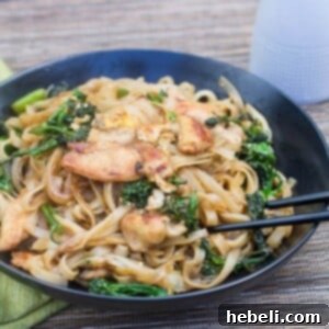 Thai-Style Noodles with Chicken and Broccolini