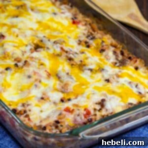 Southern Comfort Pea Bake 6 Finished Black-Eyed Pea Casserole in a square dish, ready to be served.