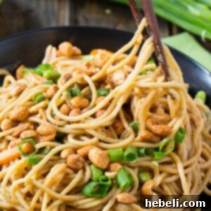 Peanut Sesame Noodles - a simple, vibrant dish that's a hit with kids and adults alike, perfect for a quick and easy weeknight dinner.