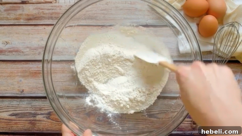 Fluffy Buttermilk Pancakes 3 A bowl containing all the dry ingredients for buttermilk pancakes, ready to be mixed.