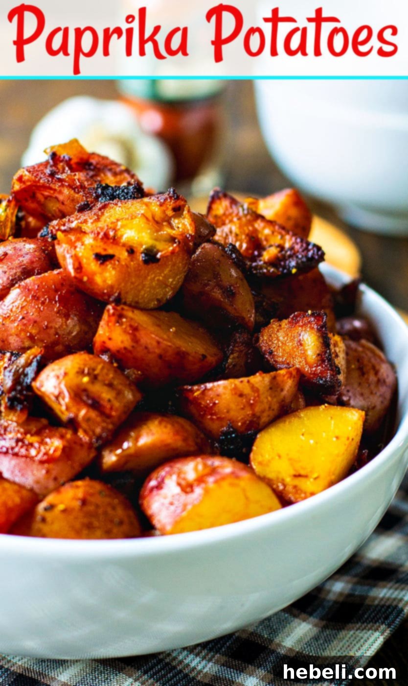 A vibrant bowl of paprika potatoes, a hearty and flavorful side dish perfect for any occasion.