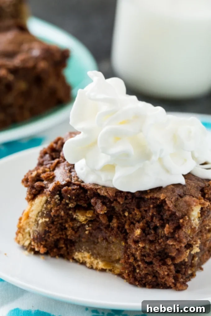 The Pecan Pie Universe 5 Indulgent Pecan Pie Brownies crowned with whipped cream, highlighting the fusion of chocolate and pecan pie.