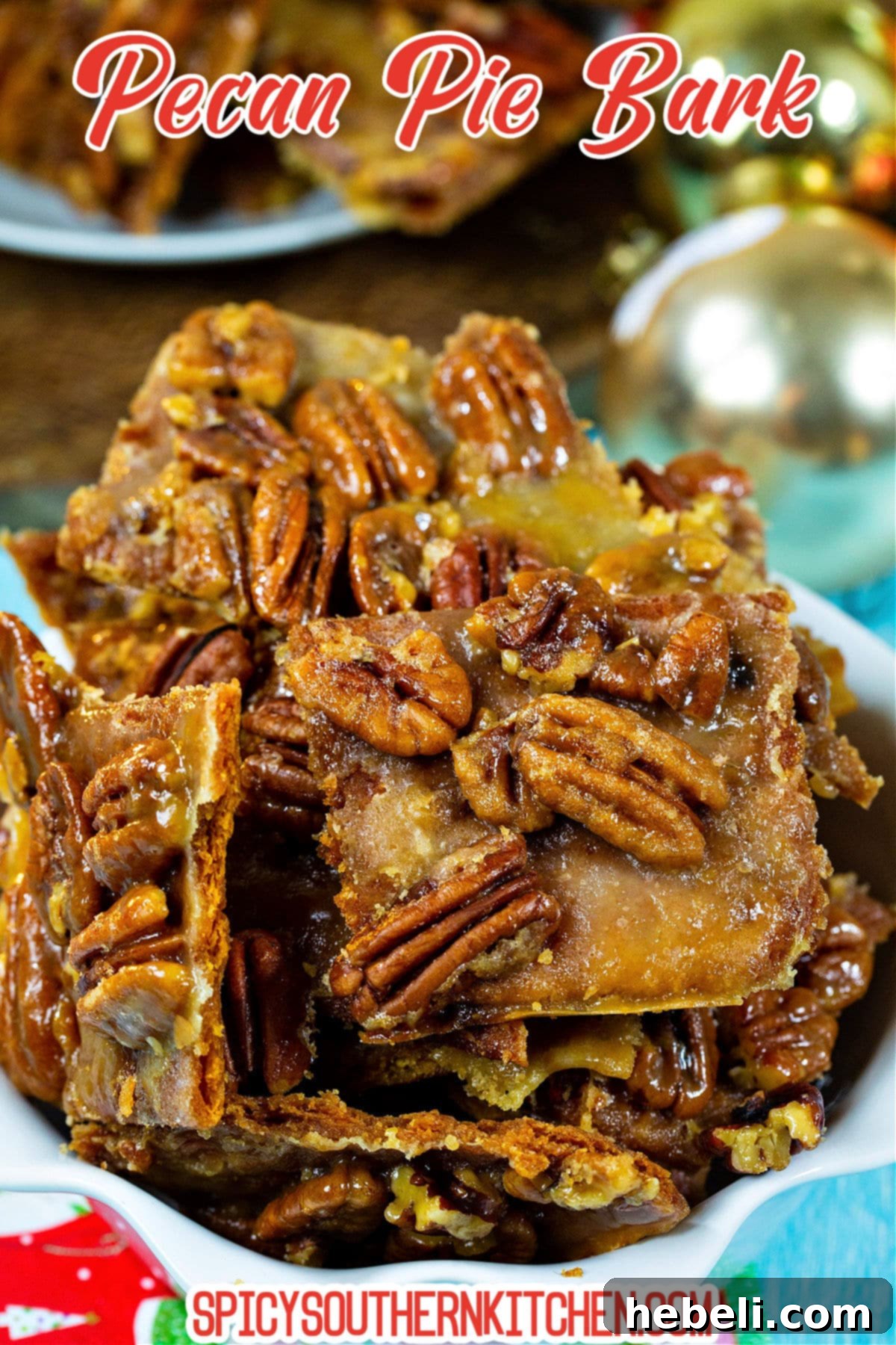 The Pecan Pie Universe 10 A tray of delectable Pecan Pie Bark, perfect for holiday snacking or gifting.