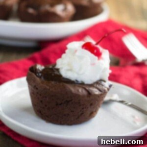 Chocolate Heart of Darkness Cakes - Final Product ready to serve