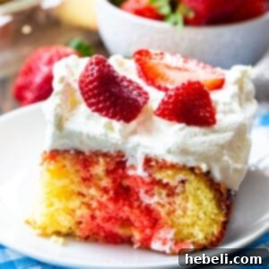 Easy Strawberry Flavored Poke Cake