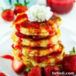 Finished Strawberry Shortcake Pancakes dish