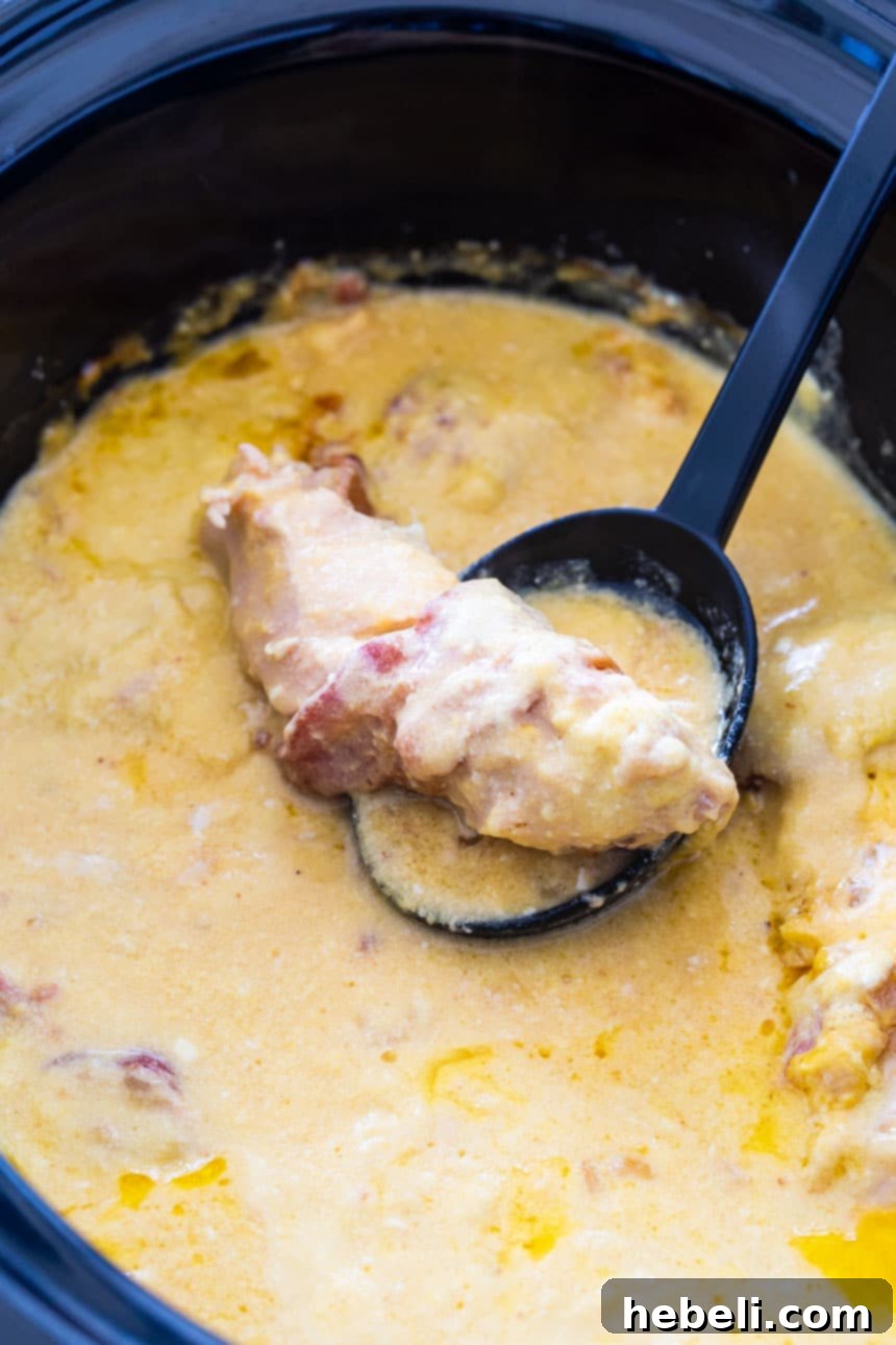 Crockpot Bacon and Sour Cream Chicken prepared and ready for slow cooking.