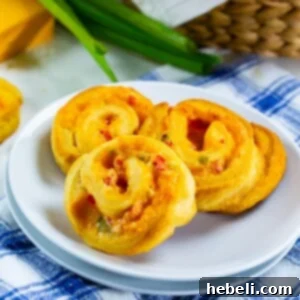 Pimiento Cheese Spirals in a basket, ready to be served