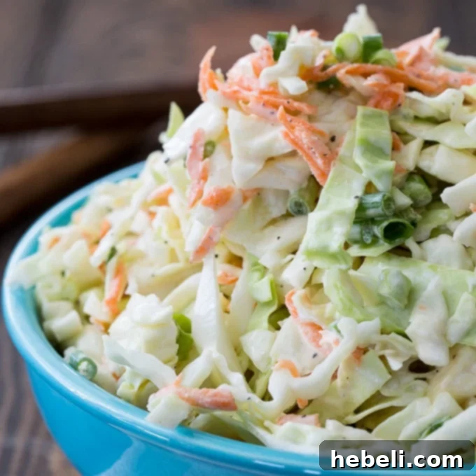 Buttermilk Coleslaw - A vibrant bowl of creamy, crunchy coleslaw, perfect for summer.