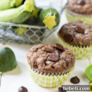 Dark Chocolate Zucchini Muffins