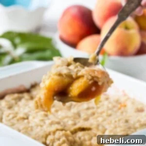 Oatmeal Cookie Peach Cobbler