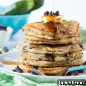 Chocolate Chip Zucchini Bread Pancakes recipe image