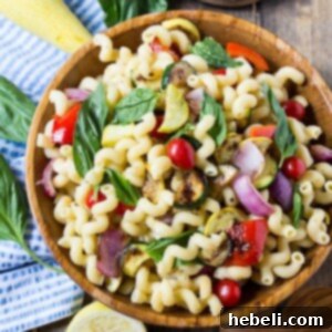 Vibrant Grilled Summer Pasta Salad 2 Grilled Summer Vegetable Pasta Salad with Lemon Basil Vinaigrette