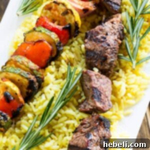 Flavorful Grilled Beef Skewers 3 Grilled Beef Kabobs with Lemon and Rosemary
