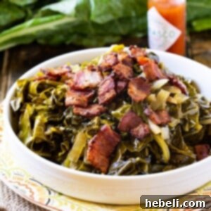 Spicy Collard Greens in a bowl