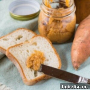 Celestial Franks with a Sweet Potato Swirl 2 A jar filled with homemade sweet potato mustard, ready for storage or serving.