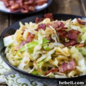 Fried Cabbage and Noodles 3 Cabbage and Egg Noodles cooked with bacon. Super easy comfort food.