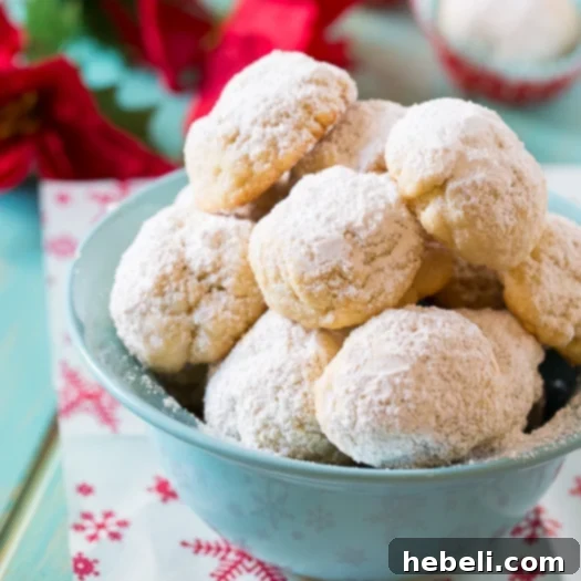 Buttery Greek Delights 2 Classic Greek Butter Cookies dusted with powdered sugar, ready for Christmas.