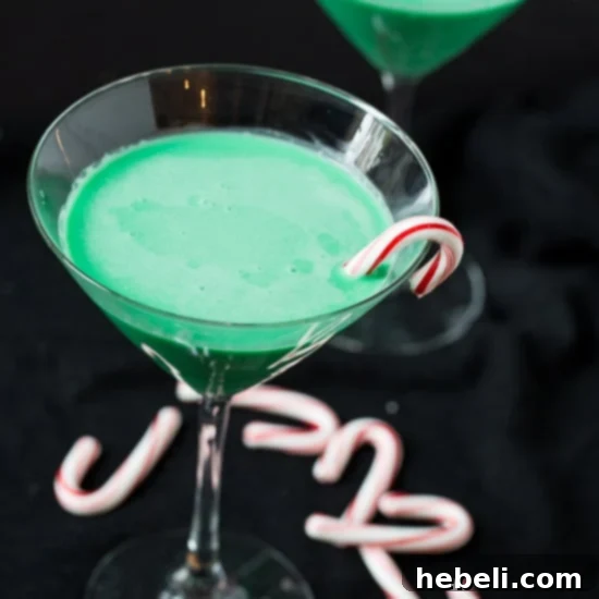 Grasshopper Cocktail - a vibrant mint green drink in a martini glass