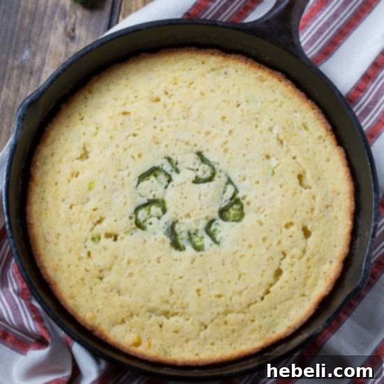 Super Moist Jalapeno Cornbread with fresh slices on top, ready to serve