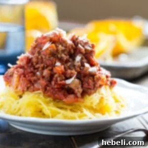 Spaghetti Squash with Spicy Meat Sauce