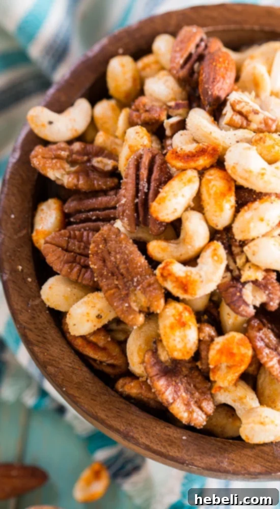 Cajun Nuts - make a great party snack. Flavored with plenty of spices, some sugar, and a little bacon grease.