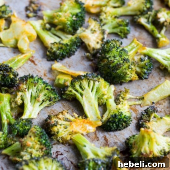 Delicious Spicy Roasted Broccoli with crispy edges