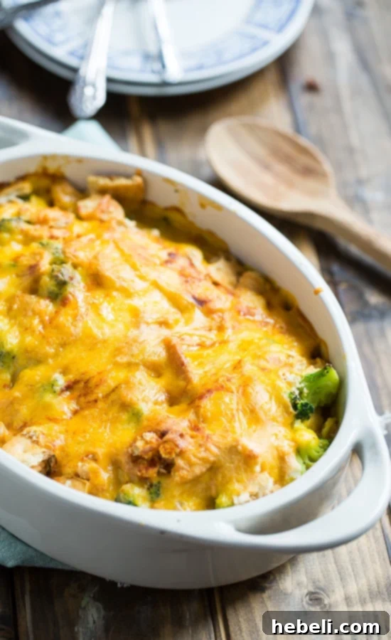 Broccoli Cheddar Chicken Bake with Cheesy Sauce
