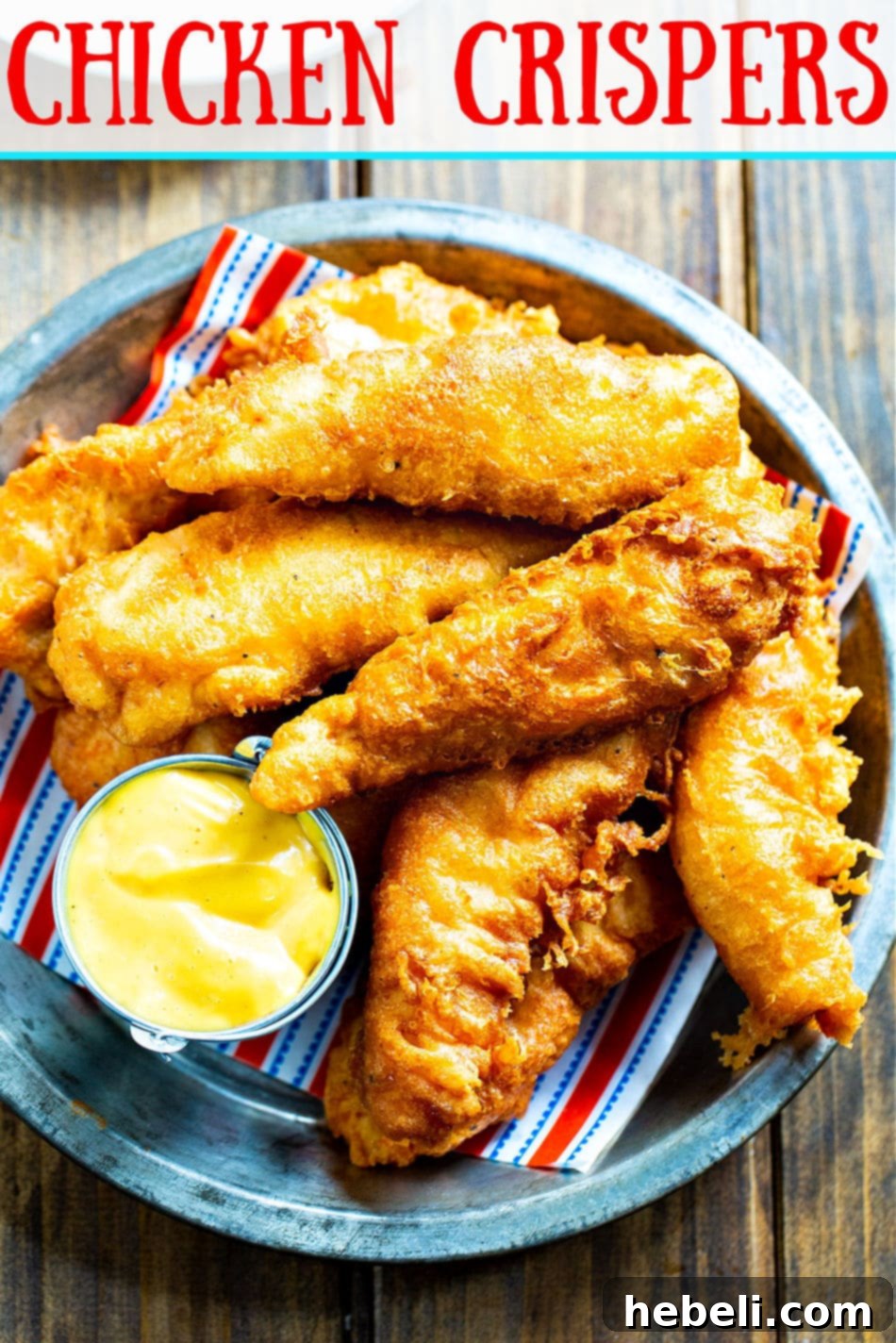 Irresistible Crispy Chicken Crispers, Chili's Style 6 A beautifully plated dish of Chicken Crispers with honey mustard sauce, perfect for family dinners.