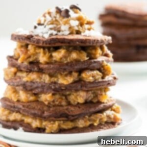 German Chocolate Pancakes