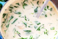 Oyster Stew: A Creamy Brie and Spinach Infusion