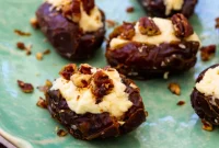 Whipped Feta and Pistachio Stuffed Dates