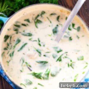 Image of finished Oyster Stew with Brie and Spinach