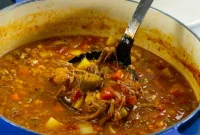 Slow-Cooker Pulled Pork and Garden Vegetable Soup