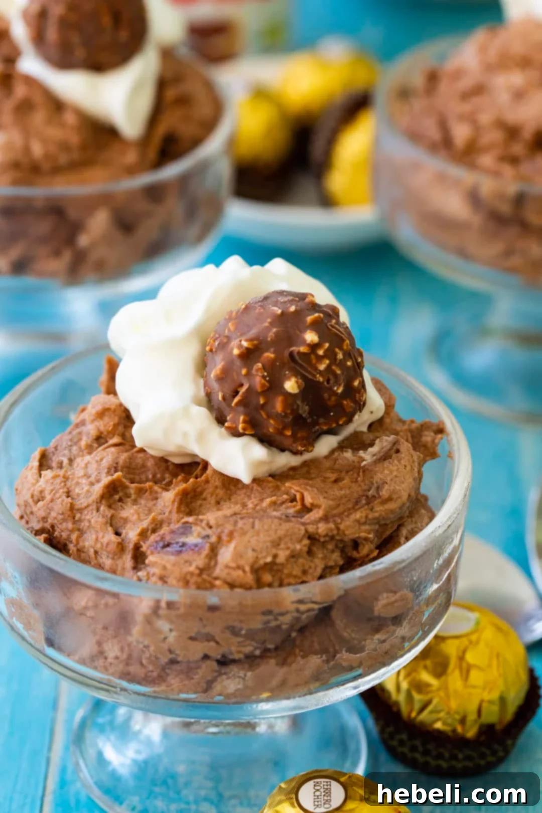 Nutella Dream Mousse 4 Nutella Mousse close up. Creamy texture.