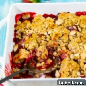 Rustic Strawberry Crumble 6 Beautifully baked Strawberry Crisp ready to serve.